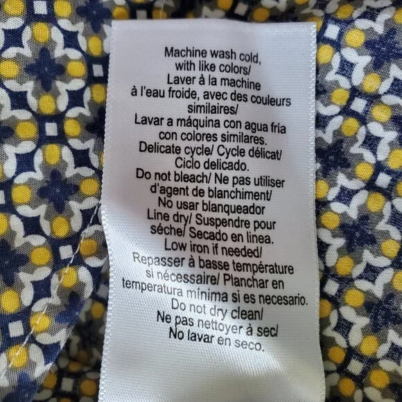 Psycho Bunny 100% Pima Cotton Geometric Printed Long Sleeve Button Down Shirt M - Picture 8 of 13